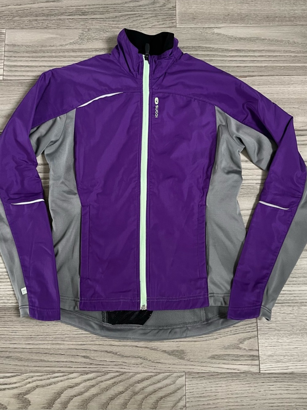 Sugoi Women’s Purple Reflective Winter Running/Cycling Jacket Size Small